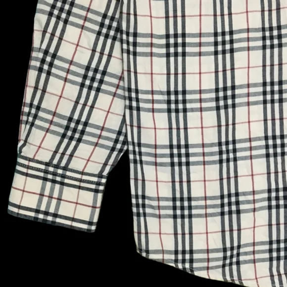 Authentic Burberrys Nova Check Shirt Large made in England - Picture 5 of 14
